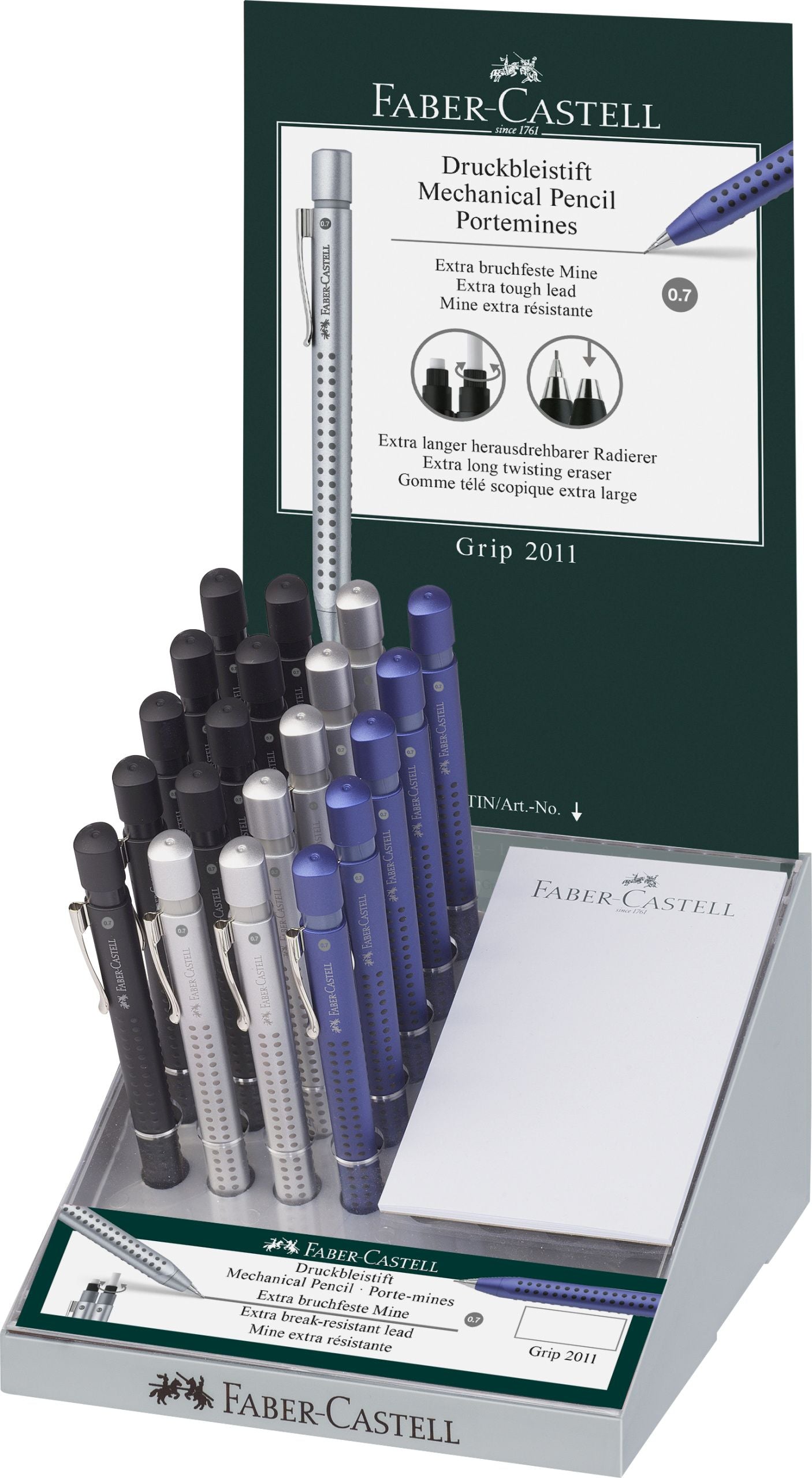 DISPLAY 20 BUC CREION MECANIC 0.7MM DIVERSE CULORI GRIP 2011 FABER CASTELL DISPLAY 20 BUC CREION MECANIC 0.7MM DIVERSE CULORI GRIP 2011 FABER CASTELL